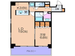 リバ－サイドタワ－中之島の物件間取画像